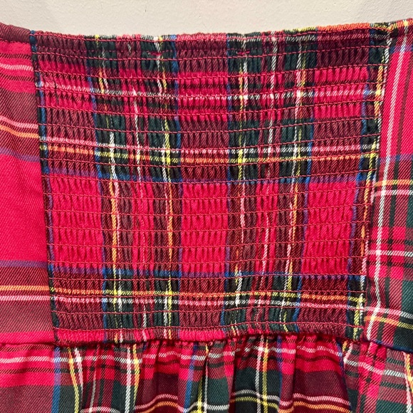 Francesca’s Collections Nicole Plaid Puff Sleeve Pleated Holiday Blouse NWT - Picture 8 of 15